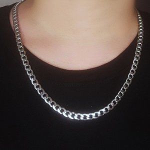 NECKLACE  CUBAN CHAIN SILVER